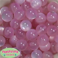 20mm Pink Shimmer Bubble Style Acrylic Gumball Bead