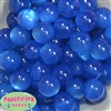 20mm Royal Blue Shimmer Bubble Style Acrylic Gumball Bead