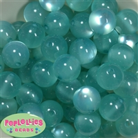 20mm Turquoise Shimmer Bubble Style Acrylic Gumball Bead