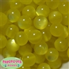 20mm Yellow Shimmer Bubble Style Acrylic Gumball Bead
