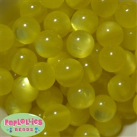 20mm Yellow Shimmer Bubble Style Acrylic Gumball Bead