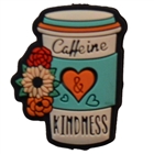 34mm Cute Mom's Caffeine and Kindness Coffee Silicone Focal Bead