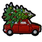 Car carrying Christmas Tree Silicone Focal Bead