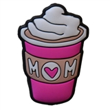 34mm Cute Mom's Coffee Silicone Focal Bead