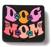 Cute Dog Mama Silicone Focal Bead with Flower detail