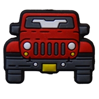 30mm Red Jeep Truck Silicone Focal Bead