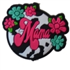 Cute Mama Silicone Focal Bead with Flower detail