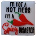 I'm not a hot mess, I'm a spicy disaster Silicone Focal Bead