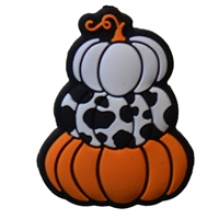 32mm Vibrant Pumpkin Stack Silicone Focal Bead