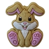 Cute Tan Bunny Silicone Focal Bead