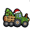 Jolly Christmas Tractor with Tree Silicone Focal Bead