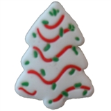 Nostalgic White Christmas Tree Silicone Focal Bead