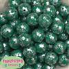 20mm green Snowflake Bubblegum Beads