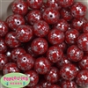 20mm Red Snowflake Bubblegum Beads