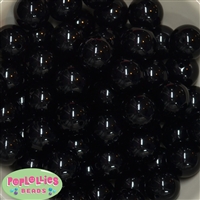 20mm Black Acrylic Bubblegum Beads