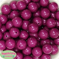 20mm Boysenberry Acrylic Bubblegum Beads