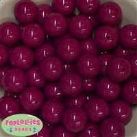20mm Boysenberry Acrylic Bubblegum Beads Bulk