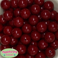 20mm Burgundy Acrylic Bubblegum Beads Bulk