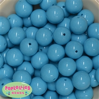 20mm Caribbean Blue Acrylic Bubblegum Beads Bulk