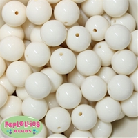 20mm Cream Acrylic Bubblegum Beads Bulk