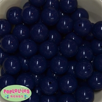20mm Dark Navy Blue Acrylic Bubblegum Beads Bulk