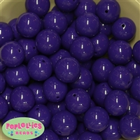 20mm Dark Purple Acrylic Bubblegum Beads