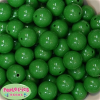 20mm Emerald Green Acrylic Bubblegum Beads Bulk