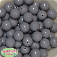 20mm Gray Acrylic Bubblegum Beads Bulk