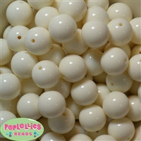 20mm Ivory Acrylic Bubblegum Beads