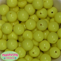 20mm Lemon Yellow Acrylic Bubblegum Beads