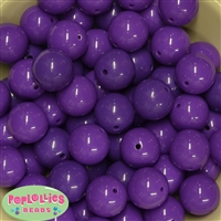 20mm Medium Purple Acrylic Bubblegum Beads