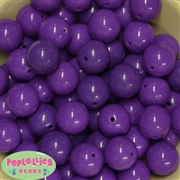 20mm Medium Purple Acrylic Bubblegum Beads Bulk