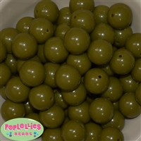 20mm Olive Acrylic Bubblegum Beads