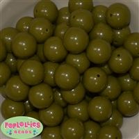 20mm Olive Acrylic Bubblegum Beads Bulk