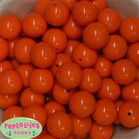 20mm Orange Acrylic Bubblegum Beads
