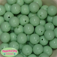 20mm Pastel Green Acrylic Bubblegum Beads