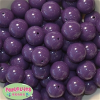 20mm Plum Acrylic Bubblegum Beads