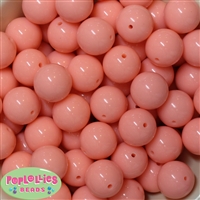 20mm Salmon Acrylic Bubblegum Beads Bulk