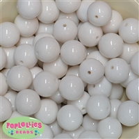 20mm White Acrylic Bubblegum Beads