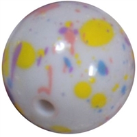 20mm Pastel Splattered Miracle AB Acrylic Bubblegum Beads