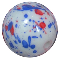 20mm USA Splattered Miracle AB Acrylic Bubblegum Beads