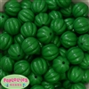 20mm Emerald Green Pumpkin Style Acrylic Bubblegum Bead