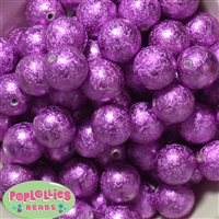 20mm Hot Pink Stardust Bubblegum Beads