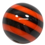 20mm Black & Orange Stripe Resin Bubblegum Beads