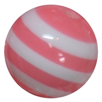 20mm Coral Stripe Resin Bubblegum Beads