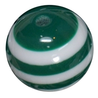 20mm Forest Green Stripe Resin Bubblegum Beads