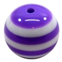 20mm Lavender Stripe Resin Bubblegum Beads
