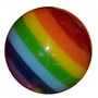 20mm Rainbow Stripe Resin Bubblegum Beads