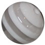 20mm White Stripe Resin Bubblegum Beads