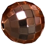 20mm Copper Mirror UV Shiny Facet Bubblegum Beads